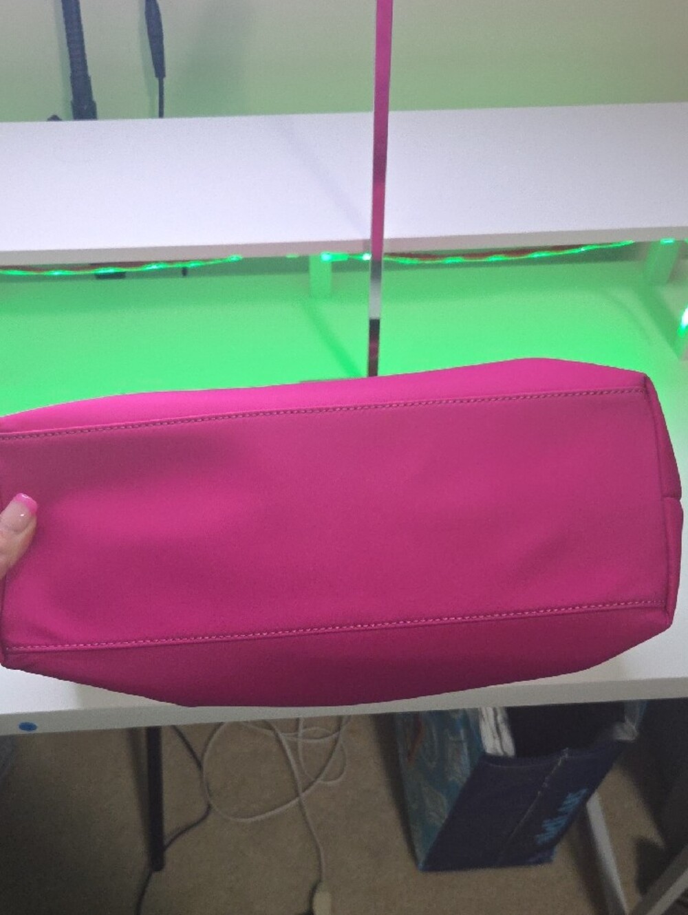 kate spade Nylon Catie hot pink tote bag - sleek everyday shoulder tote - Picture 9 of 9